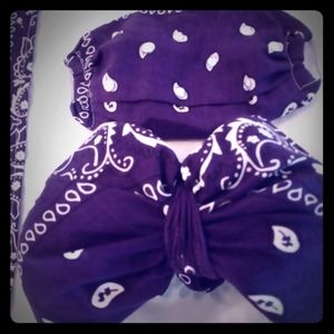 Purple bandana top and facemask